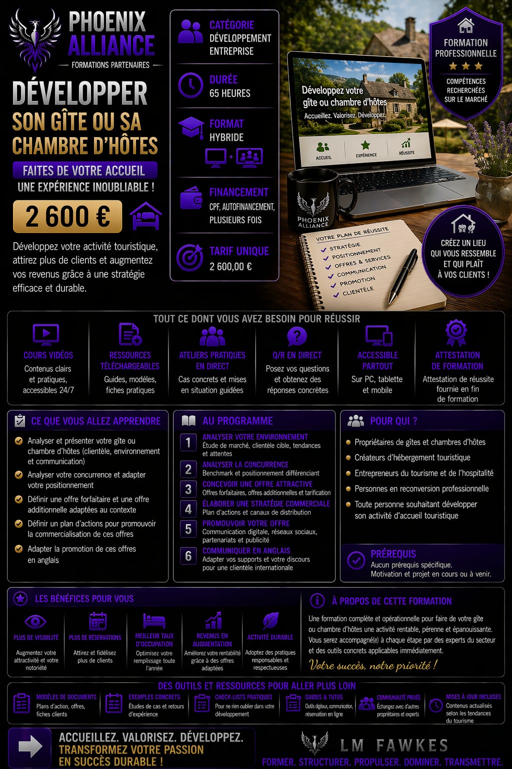 DEVELOPPER SON GITE OU SA CHAMBRE D'HOTE