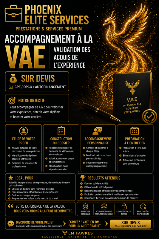 ACCOMPAGNEMENT À LA VALIDATION DES ACQUIS DE L'EXPÉRIENCE (VAE)