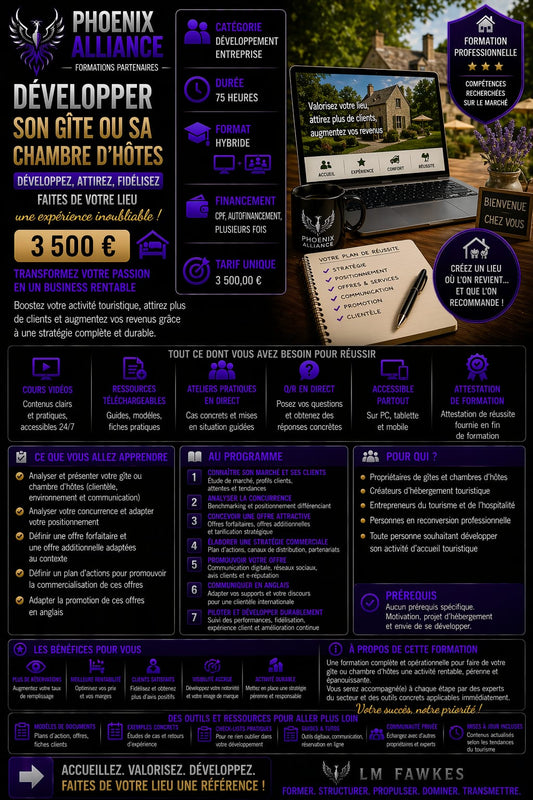 DEVELOPPER SON GITE OU SA CHAMBRE D'HOTE
