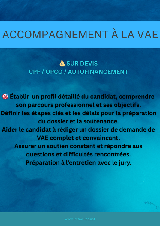 ACCOMPAGNEMENT À LA VALIDATION DES ACQUIS DE L'EXPÉRIENCE (VAE)