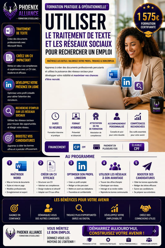 UTILIER LE TRAITEMENT DE TEXTE ET LES RESEAUX SOCIAUX POUR CHERCHER UN EMPLOI